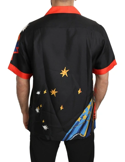 Dolce & Gabbana Multicolor Printed Short Sleeves Casual Shirt In Multicolor