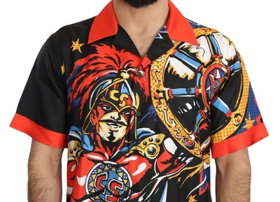 Dolce & Gabbana Multicolor Printed Short Sleeves Casual Shirt In Multicolor