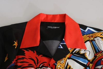 Dolce & Gabbana Multicolor Printed Short Sleeves Casual Shirt In Multicolor