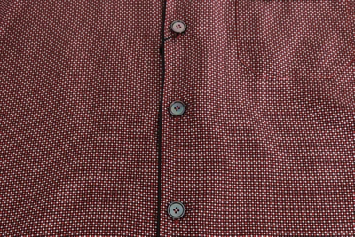 Shop Dolce & Gabbana Elegant Polka Dot Silk Men's Shirt In Red