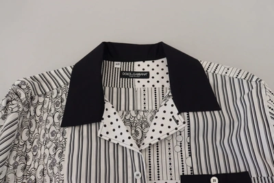 Shop Dolce & Gabbana Elegant Black &amp; White Cotton Men's Shirt In Black And White
