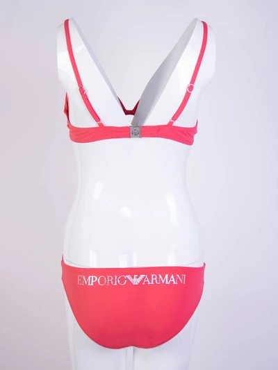 Shop Emporio Armani Chic Fuchsia Underwire Bikini Women's Set In Fucsia
