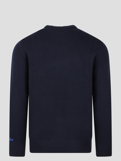 Shop Mc2 Saint Barth Cervinia Postcard Sweater In Blue