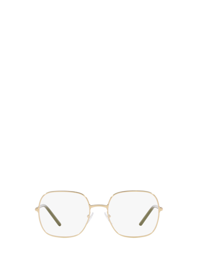 Shop Prada Pr 56wv Pale Gold Glasses