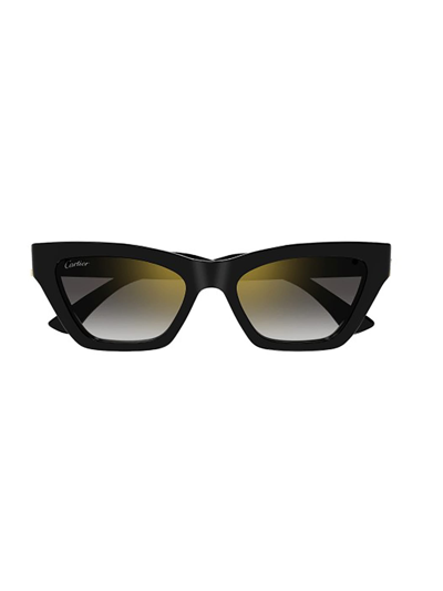 Shop Cartier Ct0437s Sunglasses In Black Black Grey