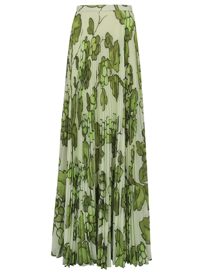 Etro Printed Pleated High-rise Maxi Skirt
