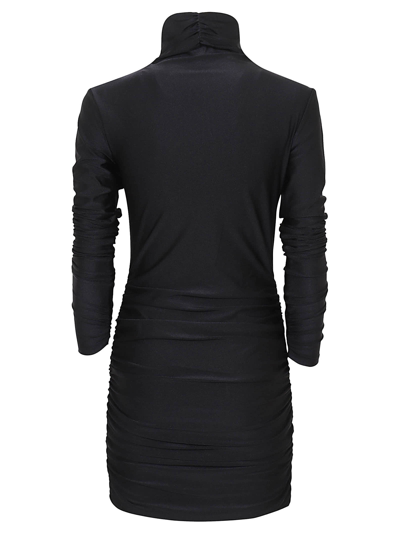 Shop The Andamane Oleandra Turtleneck Mini Dress In Black