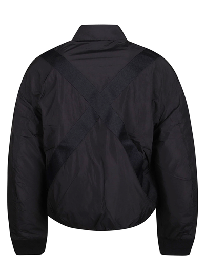 Shop Emporio Armani Reversible Bomber Jacket In Blu