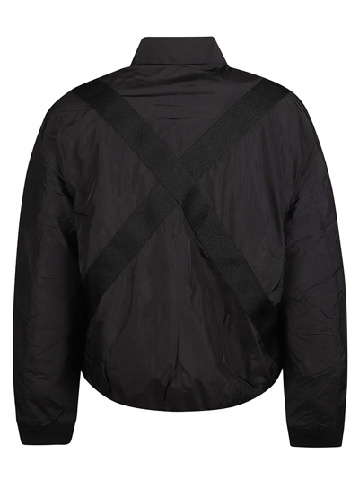 Shop Emporio Armani Reversible Bomber Jacket In Nero