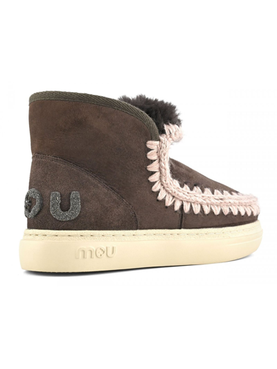 Shop Mou Eskimo Sneaker Bold In Brown Leather In Marrone