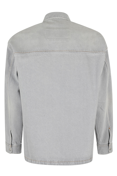 Shop Ami Alexandre Mattiussi Overshirt In Vintage Grey