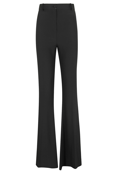 Shop Hebe Studio The Classic Bianca Pant Cady In Black Cady