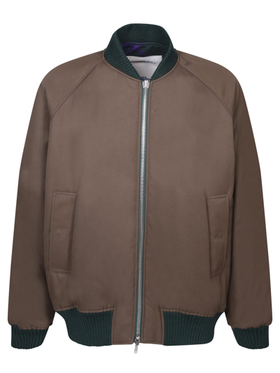 Shop Burberry Reversible Bomber In Green