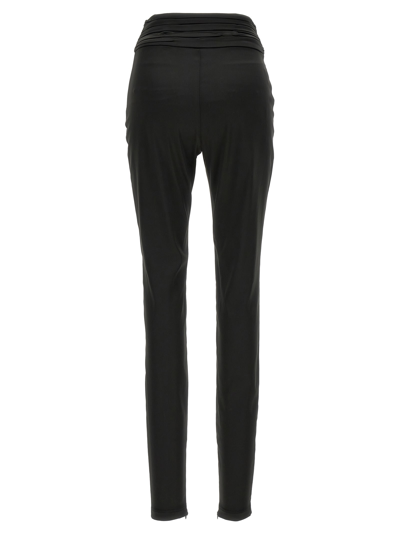 Area Black High Wasted Star Stud Leggings In Black