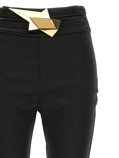 Area Black High Wasted Star Stud Leggings In Black