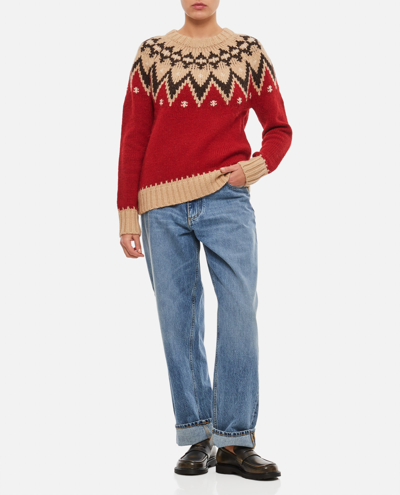 Shop Polo Ralph Lauren Alpaca Blend Crewneck Sweater In Red