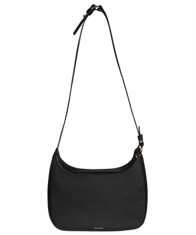 Shop Versace Leather Crossbody Bag In Black