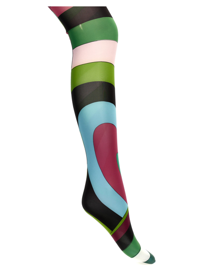 Shop Pucci Iride Print Socks In Multicolor