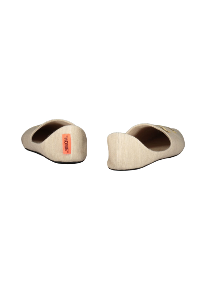 Shop Off-white Slippers In Beige