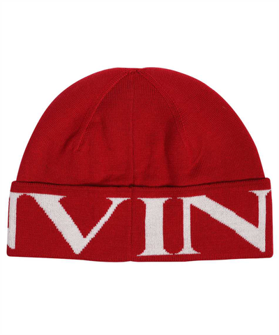 Shop Lanvin Wool Hat In Red