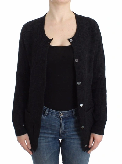 Shop John Galliano Chic Transparent Back Woolen Women's Cardigan In Black