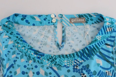 Shop John Galliano Elegant Sleeveless Silk-detailed Women's Top In Blue