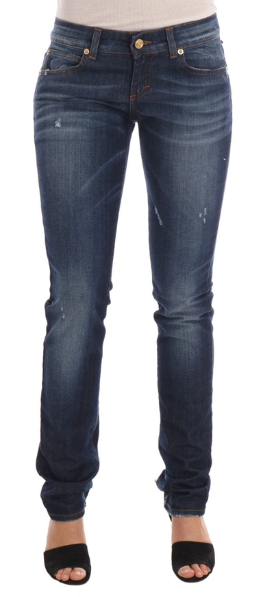 Shop John Galliano Stylish Skinny Low Rise Denim Women's Jeans In Blue