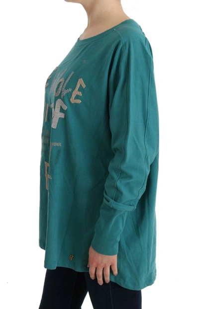 Shop John Galliano Elegant Crewneck Cotton Sweater In Women's Green