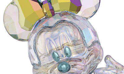 Shop Swarovski X Disney® 100 Minnie Mouse Figurine In White Multicolored