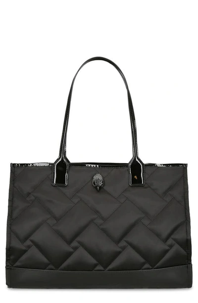 Shop Kurt Geiger Quilted Shopper Bag In Black