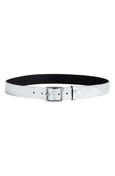 Shop Rag & Bone Boyfriend 2.0 Leather Belt In Silver