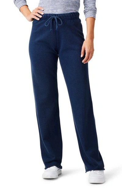 Shop Nzt By Nic+zoe French Terry Drawstring Pants In Washed Indigo