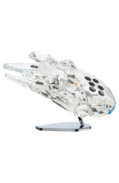 Shop Swarovski X Star Wars Millennium Falcon Crystal Figurine In Clear