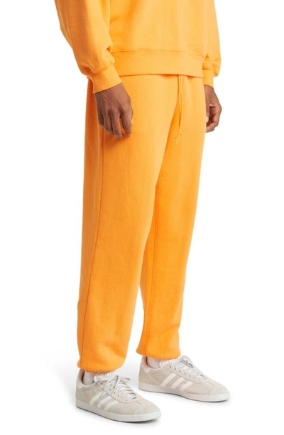 Shop Elwood Core Organic Cotton Brushed Terry Sweatpants In Hunters Orange