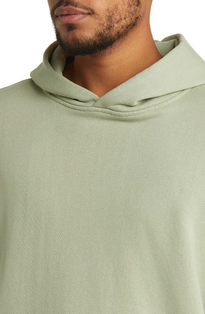 Shop Elwood Core Oversize Organic Cotton Brushed Terry Hoodie In Sage
