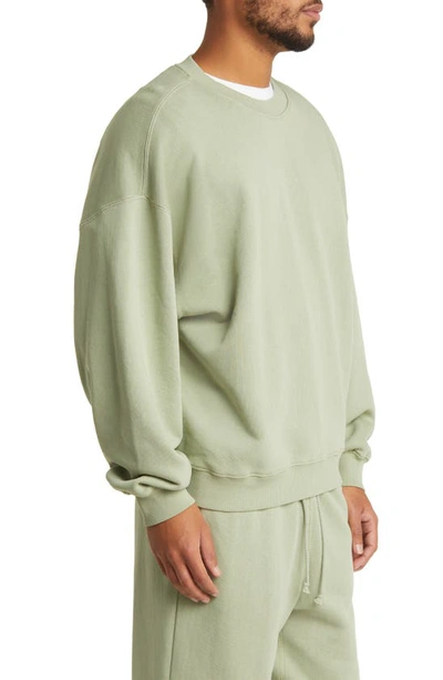 Shop Elwood Core Oversize Crewneck Sweatshirt In Sage
