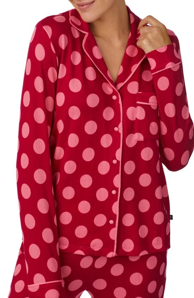 Shop Kate Spade Polka Dot Print Pajamas In Fuchsia Print