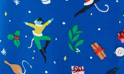 Kate Spade New York Printed Pajama Set In Dark Blue Print