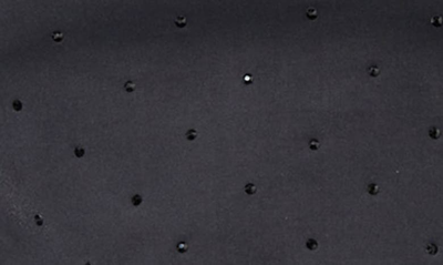 Ming Wang Crystal Detail Mock Neck Top In Black