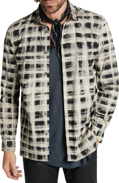 Shop John Varvatos Ross Slim Fit Button-up Shirt In Iron Grey