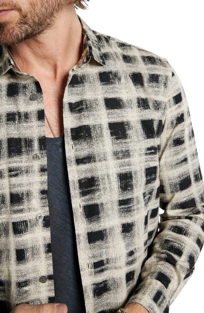 Shop John Varvatos Ross Slim Fit Button-up Shirt In Iron Grey