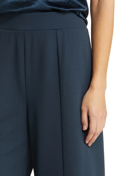 Shop Nordstrom Seamed Wide Leg Pants In Navy Blueberry