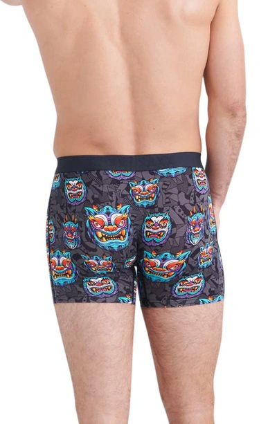 Shop Saxx Vibe Super Soft Slim Fit Boxer Briefs In Year Of The Dragon- Multi