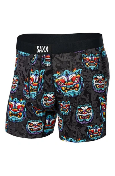 Shop Saxx Vibe Super Soft Slim Fit Boxer Briefs In Year Of The Dragon- Multi