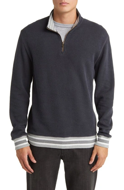 Shop Rails Ward Quarter Zip Sweatshirt In Knittany Blue