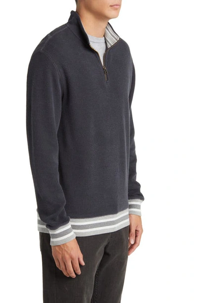 Shop Rails Ward Quarter Zip Sweatshirt In Knittany Blue