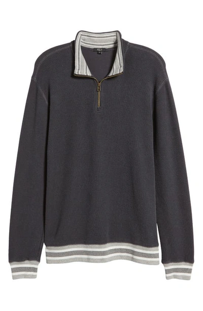 Shop Rails Ward Quarter Zip Sweatshirt In Knittany Blue