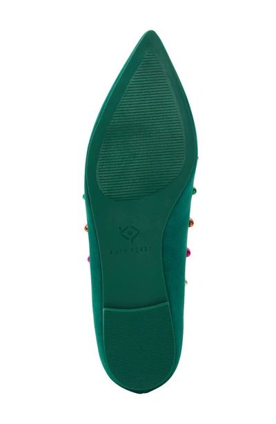 Shop Katy Perry The Hollie Christmas Pointed Toe Flat In Serene Green