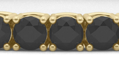 Shop Hautecarat Lab Created Black Diamond Tennis Bracelet In Yellow Gold/ Diamond