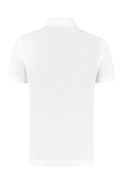 Shop Dolce & Gabbana Cotton-piqué Polo Shirt In White